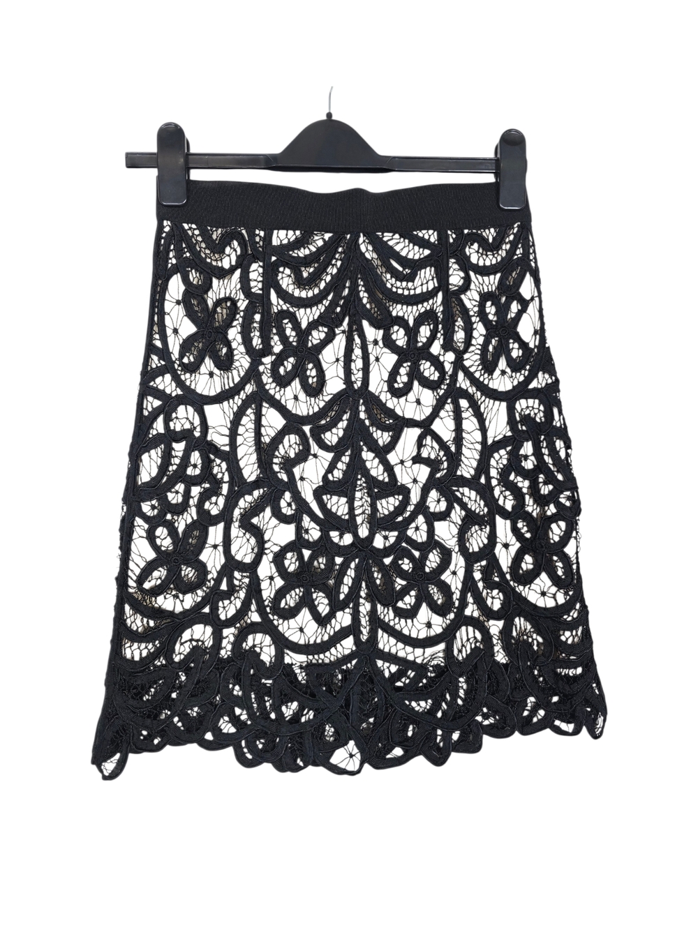 3.1 Phillip Lim Silk lining Lace/Crochated Scallop Hem Pencil/ knee length Skirt